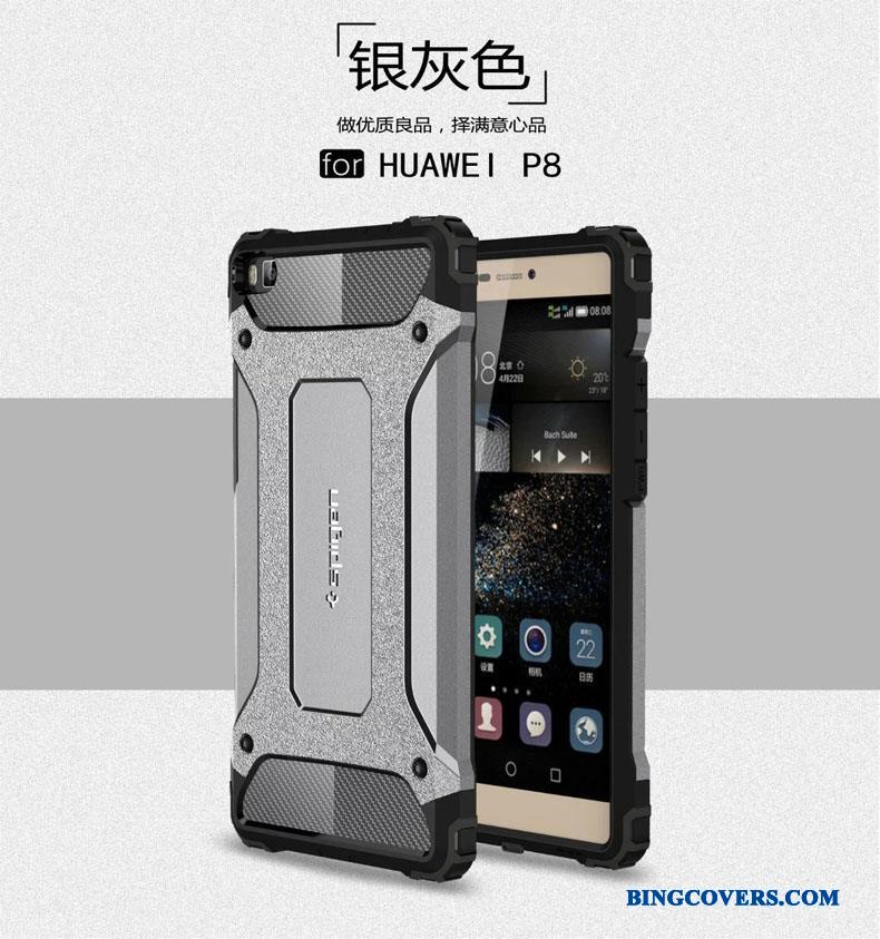 Huawei P8 Gasbag Silikone Metal Cover Telefon Etui Anti-fald Alt Inklusive