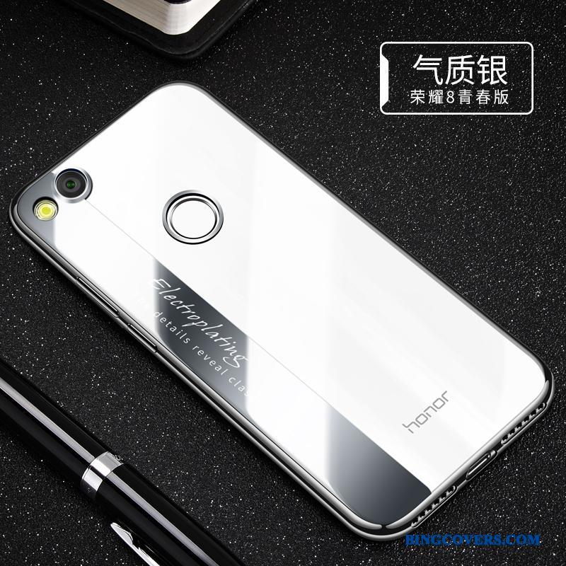 Huawei P8 Lite 2017 Blød Telefon Etui Sølv Ungdom Gennemsigtig Tynd Silikone