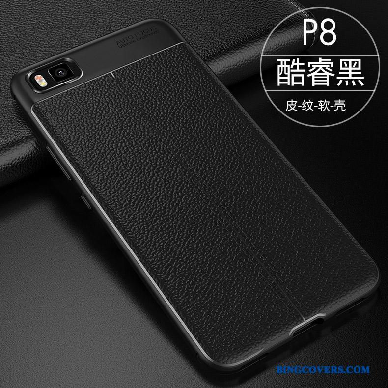 Huawei P8 Lite Ungdom Af Personlighed Beskyttelse Sort Telefon Etui Alt Inklusive Cover