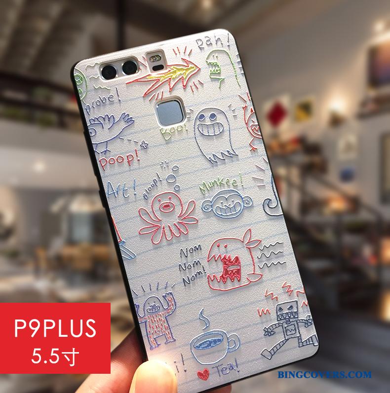 Huawei P9 Plus Cover Alt Inklusive Hvid Nubuck Kreativ Silikone Telefon Etui