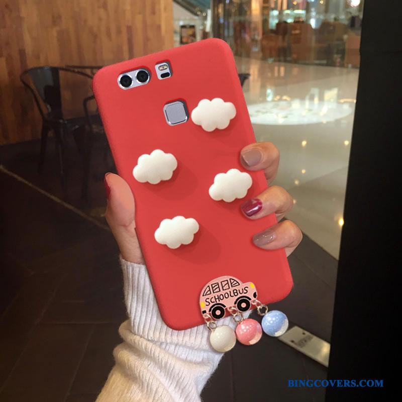 Huawei P9 Plus Trendy Smuk Anti-fald Silikone Telefon Etui Alt Inklusive Rød