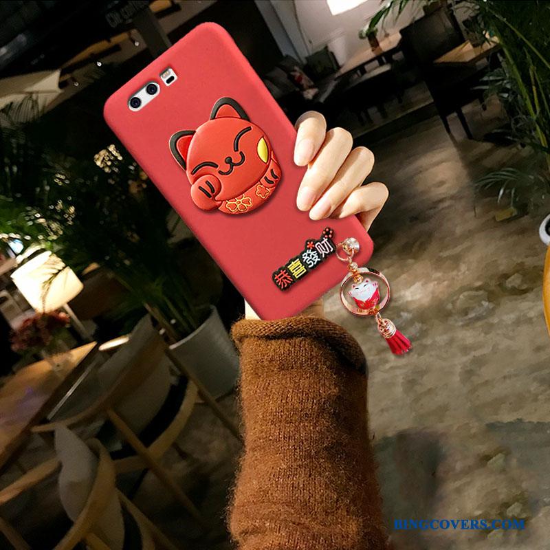Huawei P9 Plus Tynd Trendy Rød Telefon Etui Alt Inklusive Wealth Cover