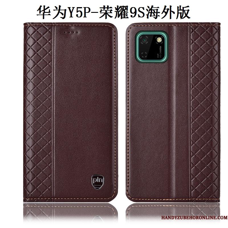 Huawei Y5p Beskyttelse Cover Telefon Etui Anti-fald Folio Brun Alt Inklusive