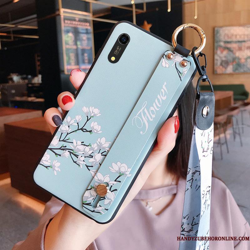 Huawei Y6 2019 Frisk Anti-fald Cover Silikone Blå Lille Sektion Telefon Etui