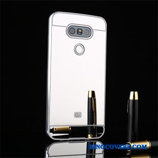 Lg G5 Cover Spejl Telefon Etui Bagdæksel Alt Inklusive Anti-fald Sølv