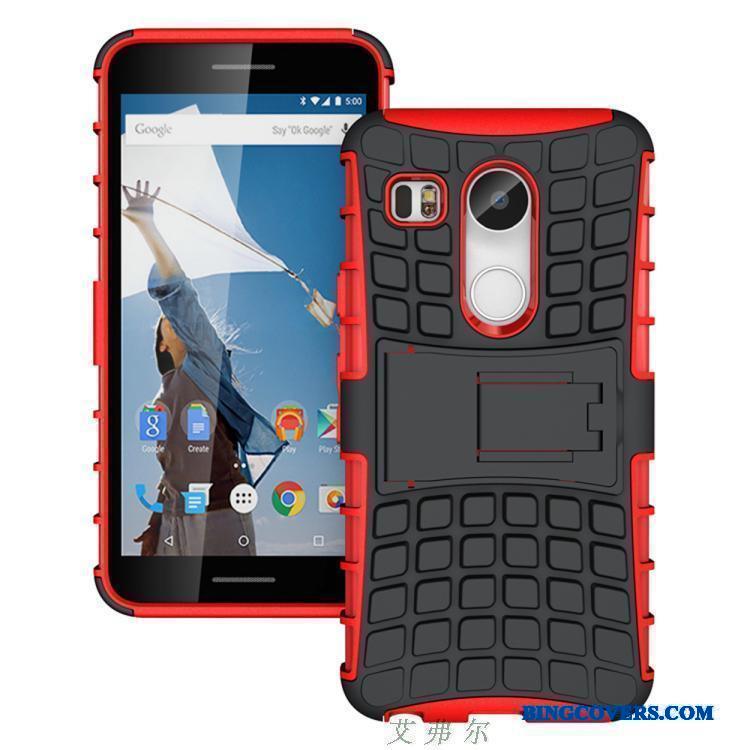 Lg Nexus 5x Armour Cover Rød Mobiltelefon Telefon Etui Anti-fald