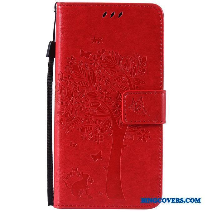 Lg Nexus 5x Lædertaske Rød Silikone Cover Telefon Etui Clamshell Beskyttelse