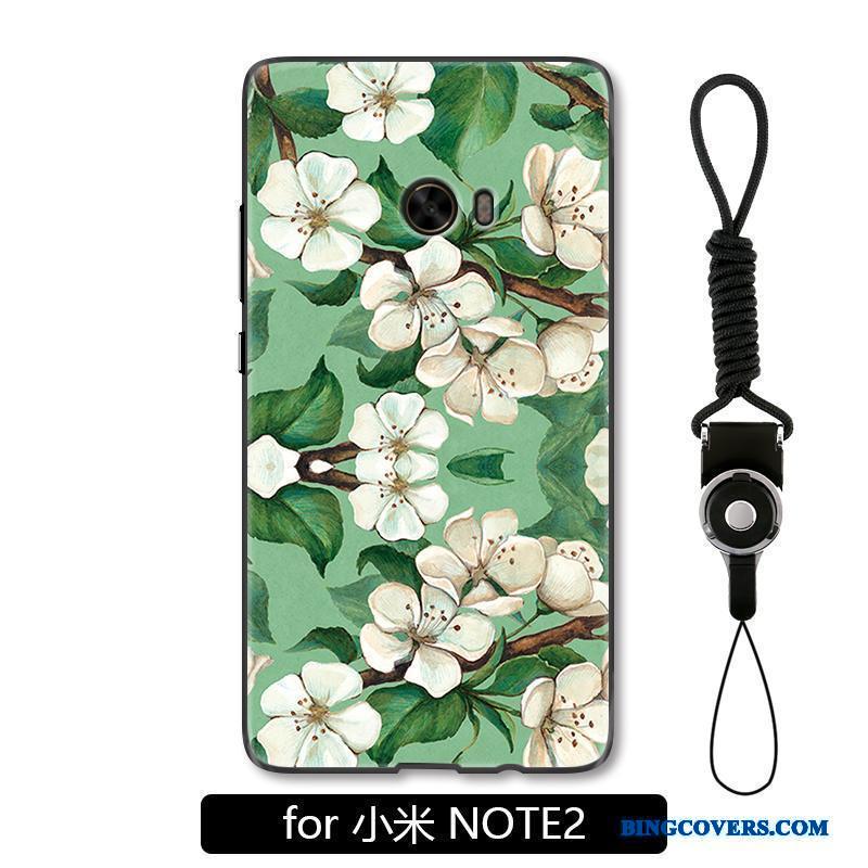 Mi Note 2 Etui Cover Beskyttelse Hængende Ornamenter Grøn Simple Kunst Mode