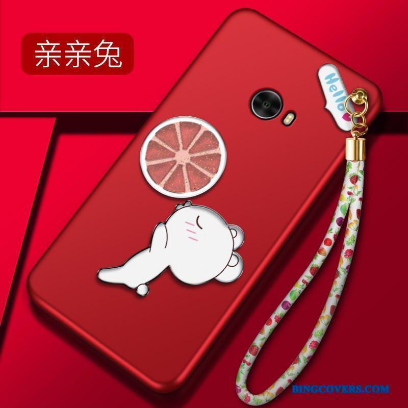 Mi Note 2 Etui Silikone Telefon Simple Nubuck Anti-fald Rød