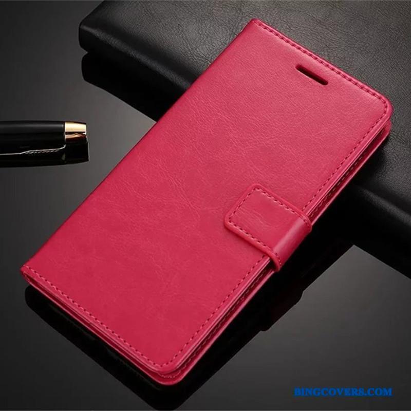 Moto Nexus 6 Folio Lædertaske Rød Mobiltelefon Telefon Etui Cover Tegnebog