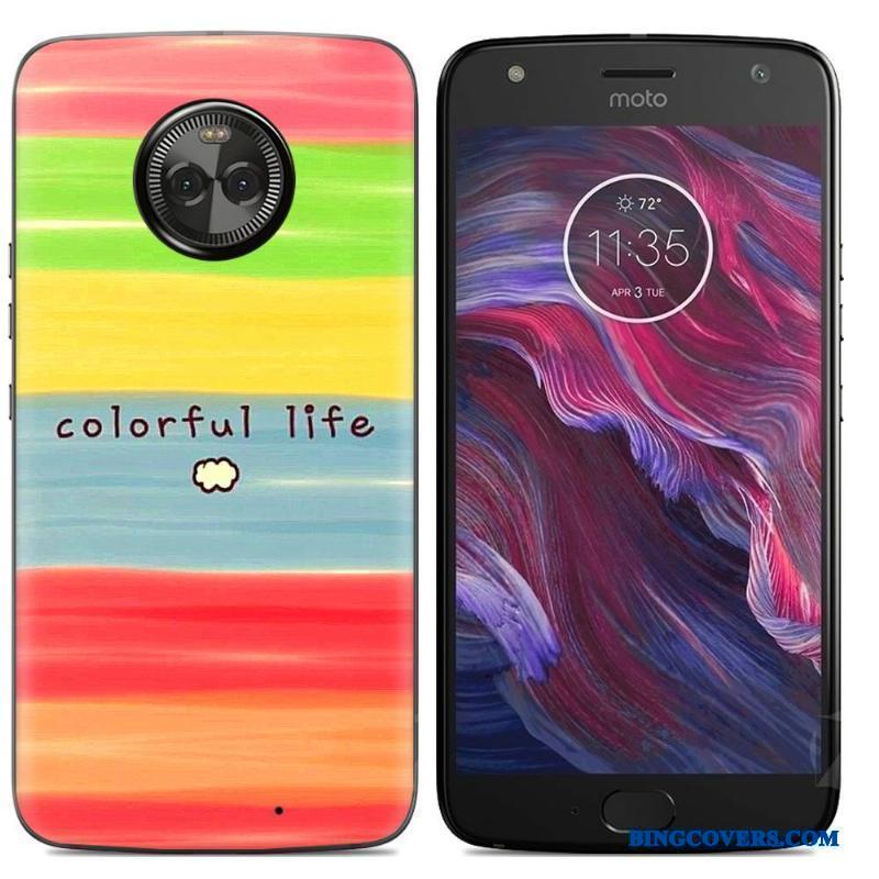 Moto X4 Silikone-etui Telefon Etui Malet Cover Cartoon Mobiltelefon Farve
