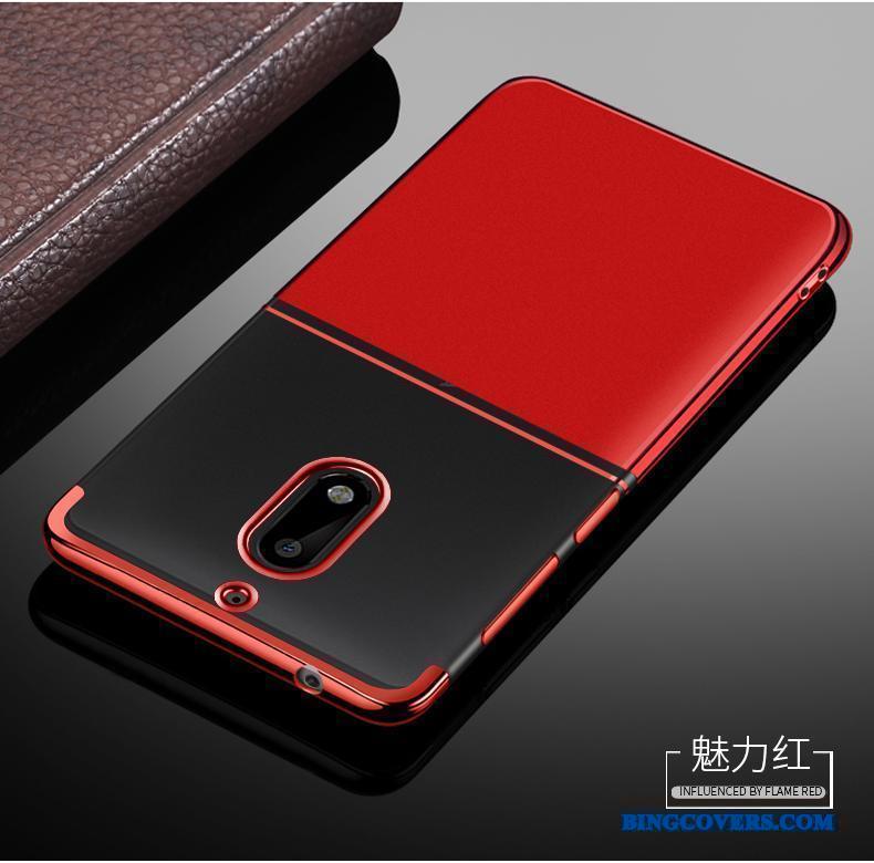 Nokia 6 Anti-fald Beskyttelse Rød Etui Blød Mobiltelefon Silikone