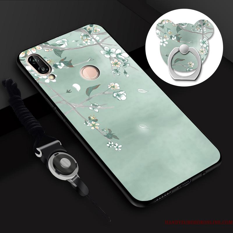 Redmi 7 Silikone Telefon Etui Anti-fald Cover Beskyttelse Hængende Ornamenter Grøn