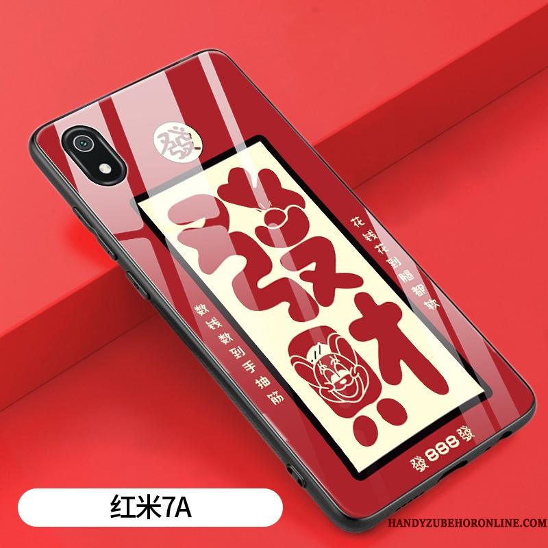 Redmi 7a Etui Spejl Glas Alt Inklusive Trend Anti-fald Elskeren Kinesisk Stil