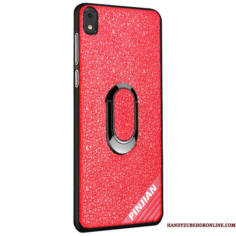 Redmi 7a Nubuck Skridsikre Silikone Relief Cover Rød Telefon Etui