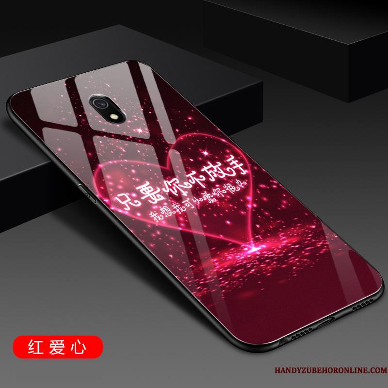 Redmi 8a Etui Glas Trend Anti-fald Beskyttelse Rød Kreativ Cover