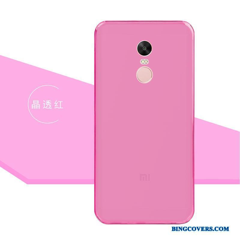 Redmi Note 5 Telefon Etui Blød Gennemsigtig Lyserød Alt Inklusive Anti-fald Beskyttelse