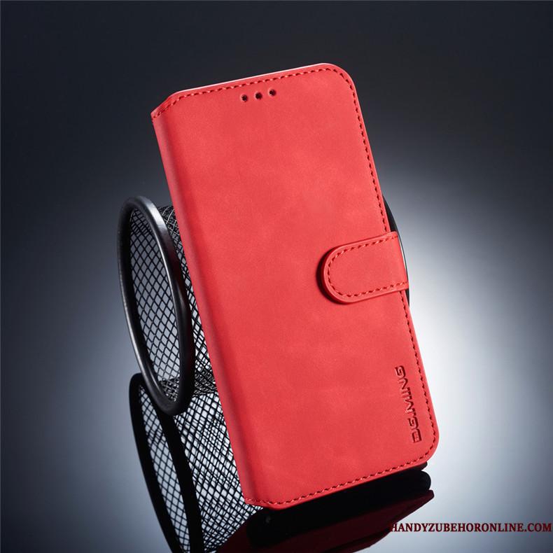 Redmi Note 6 Pro Lædertaske Telefon Etui Rød Clamshell Alt Inklusive Anti-fald Ny