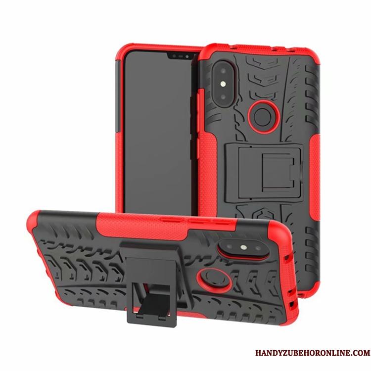 Redmi Note 6 Pro Telefon Etui Lille Sektion Beskyttelse Anti-fald Silikone Rød Cover