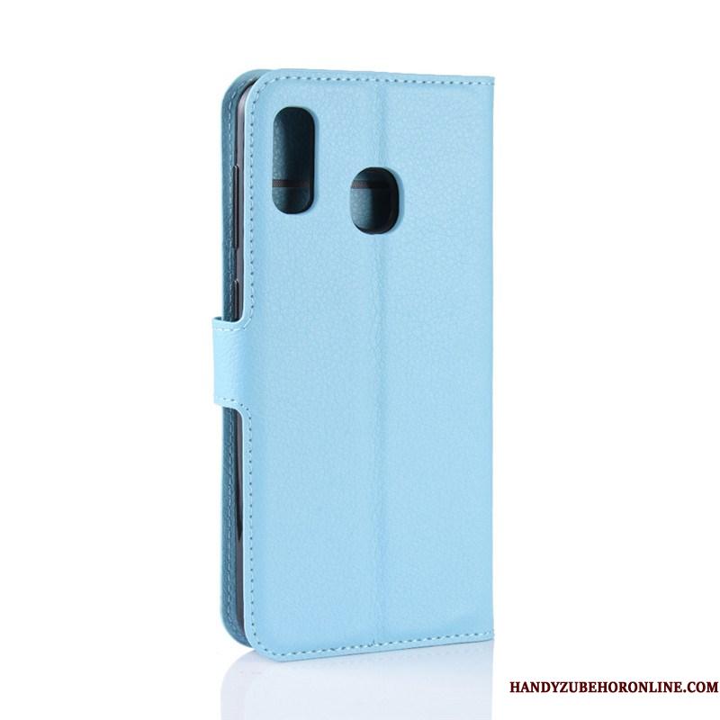 Samsung Galaxy A20e Anti-fald Telefon Etui Cover Blå Folio Stjerne Beskyttelse