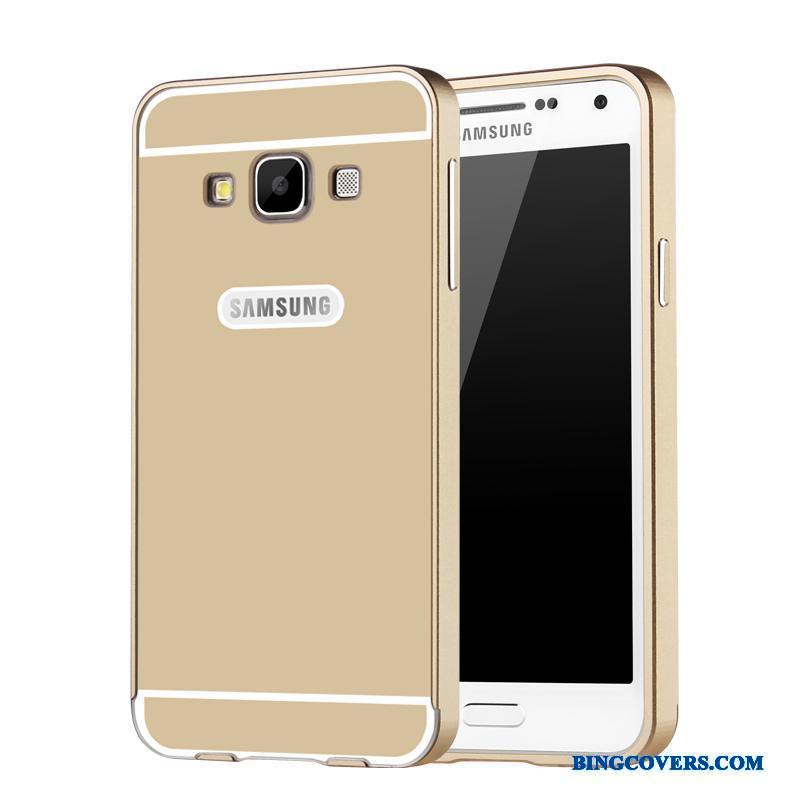 Samsung Galaxy A3 2015 Etui Stjerne Beskyttelse Bagdæksel Ramme Mobiltelefon Cover Guld