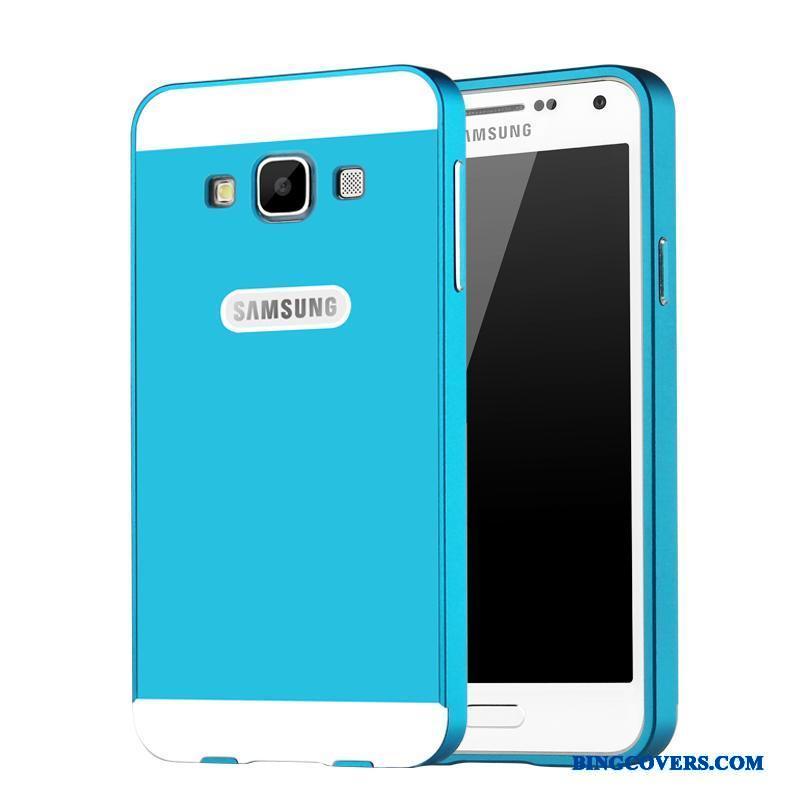 Samsung Galaxy A3 2015 Stjerne Mobiltelefon Blå Metal Beskyttelse Cover Etui