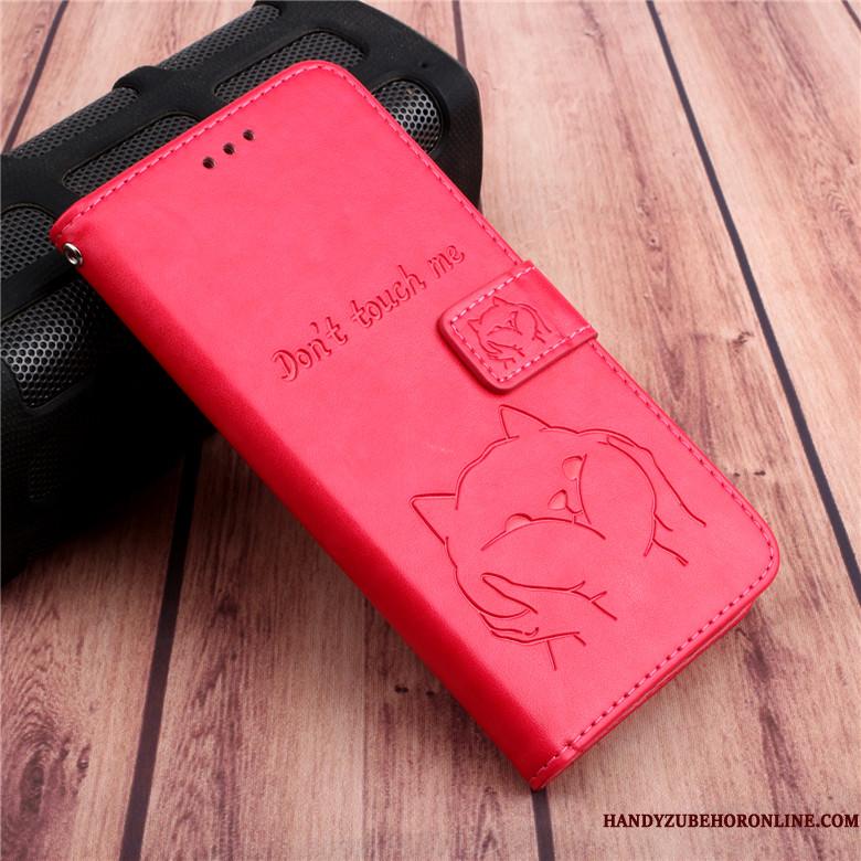 Samsung Galaxy A30s Folio Lædertaske Telefon Etui Beskyttelse Stjerne Rød