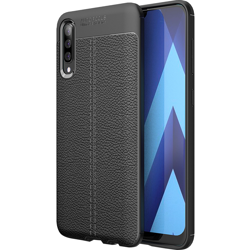 Samsung Galaxy A50 Cover Sort Mode Telefon Etui Alt Inklusive Beskyttelse Business