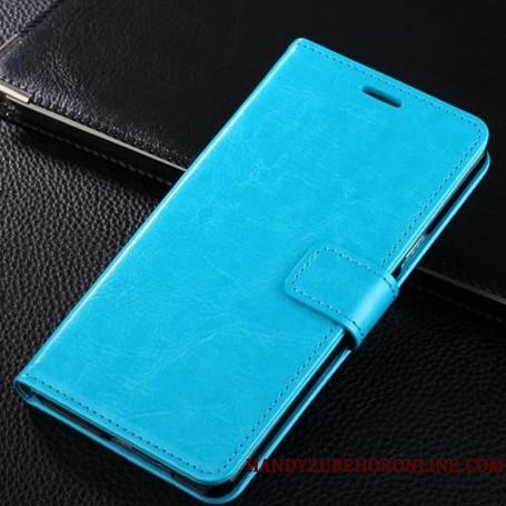 Samsung Galaxy A6+ Stjerne Mobiltelefon Folio Telefon Etui Beskyttelse Cover Blå