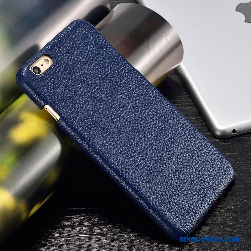 Samsung Galaxy A7 2015 Blå Simple Beskyttelse Ægte Læder Bagdæksel Stjerne Telefon Etui