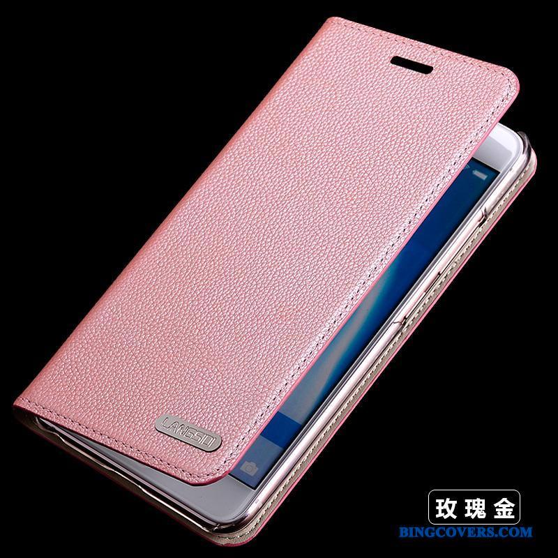 Samsung Galaxy A7 2016 Etui Rosa Guld Silikone Anti-fald Folio Lædertaske Stjerne Beskyttelse