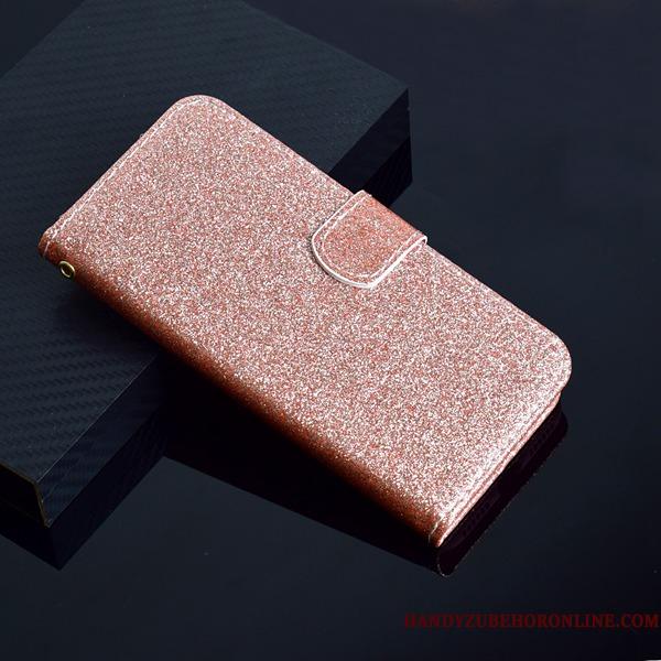 Samsung Galaxy A8 2018 Etui Lædertaske Tegnebog Rosa Guld Anti-fald Beskyttelse Cover Stjerne