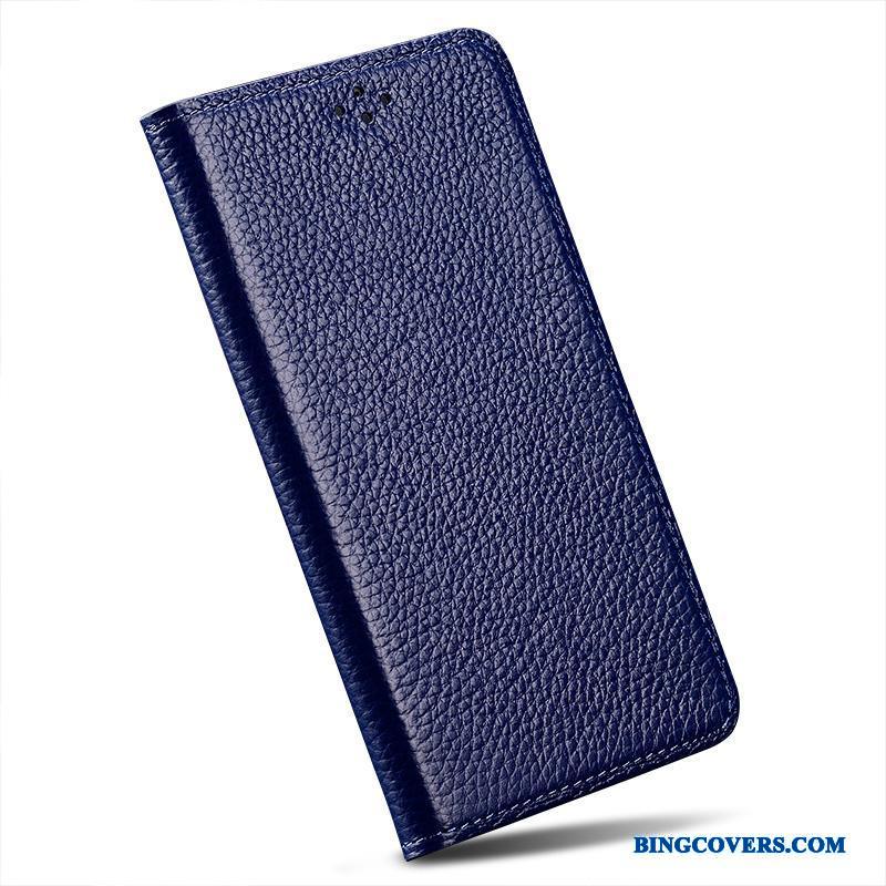 Samsung Galaxy A8 Etui Clamshell Lædertaske Cover Stjerne Blå Silikone Simple