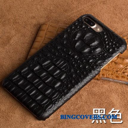 Samsung Galaxy A8+ Etui Cover Beskyttelse Krokodille Ægte Læder Mønster Tredimensionale Hård