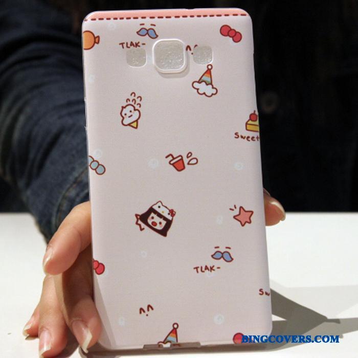 Samsung Galaxy A8 Smuk Cartoon Telefon Etui Lyserød Af Personlighed Beskyttelse Silikone