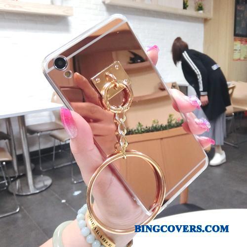 Samsung Galaxy A8 Spejl Cover Beskyttelse Rosa Guld Stjerne Luksus Telefon Etui