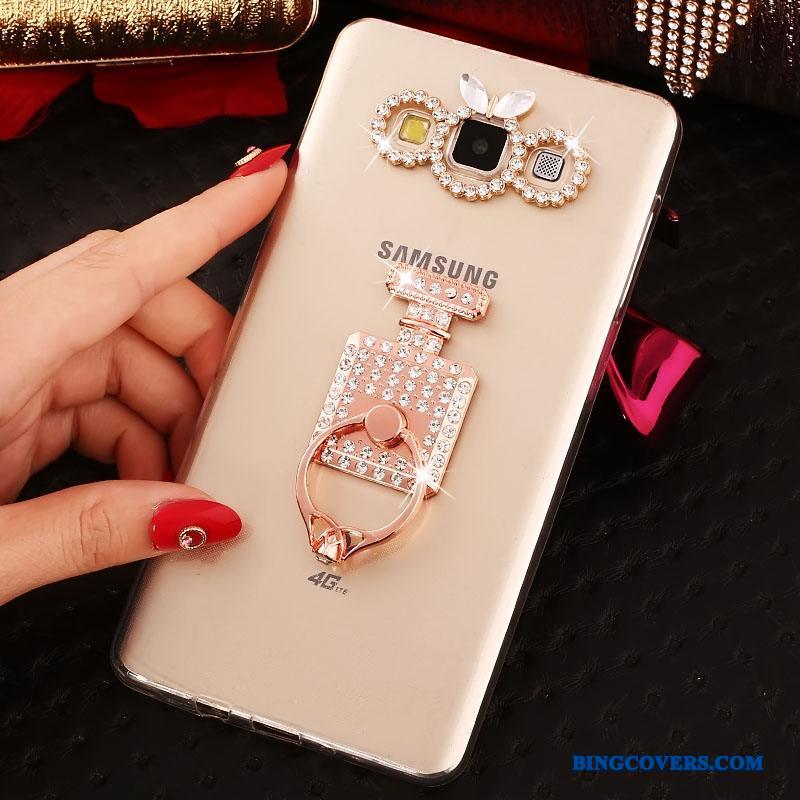 Samsung Galaxy A8 Telefon Etui Trend Cover Guld Blød Beskyttelse Anti-fald