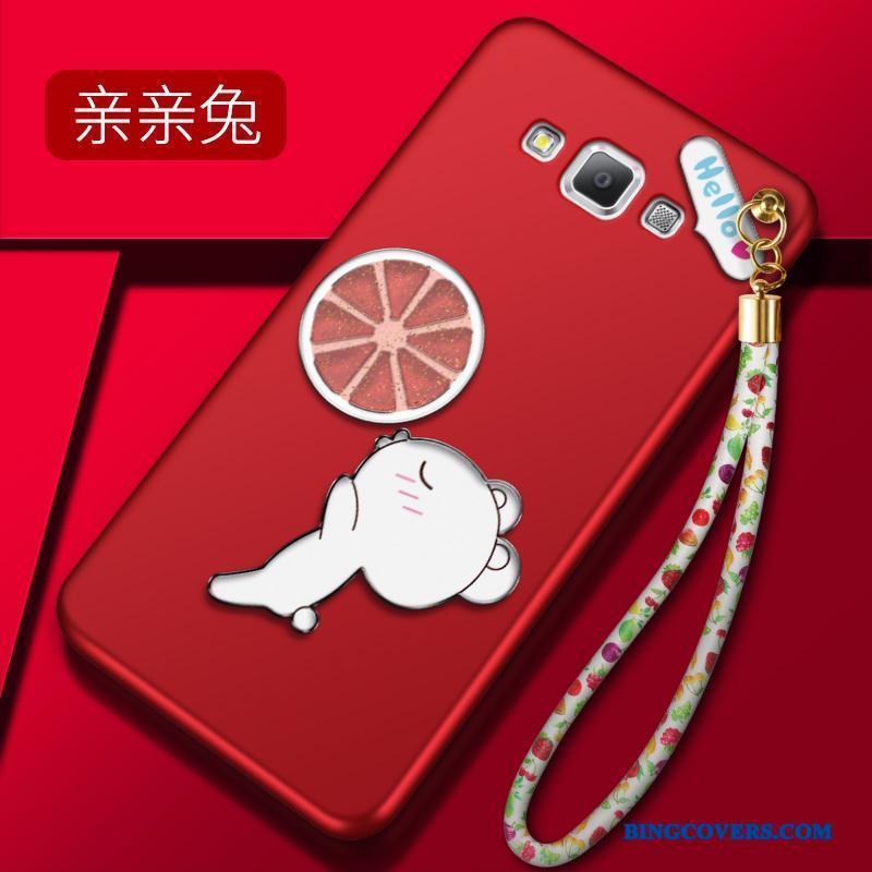 Samsung Galaxy A8 Tynd Telefon Etui Stjerne Silikone Rød Cover Anti-fald