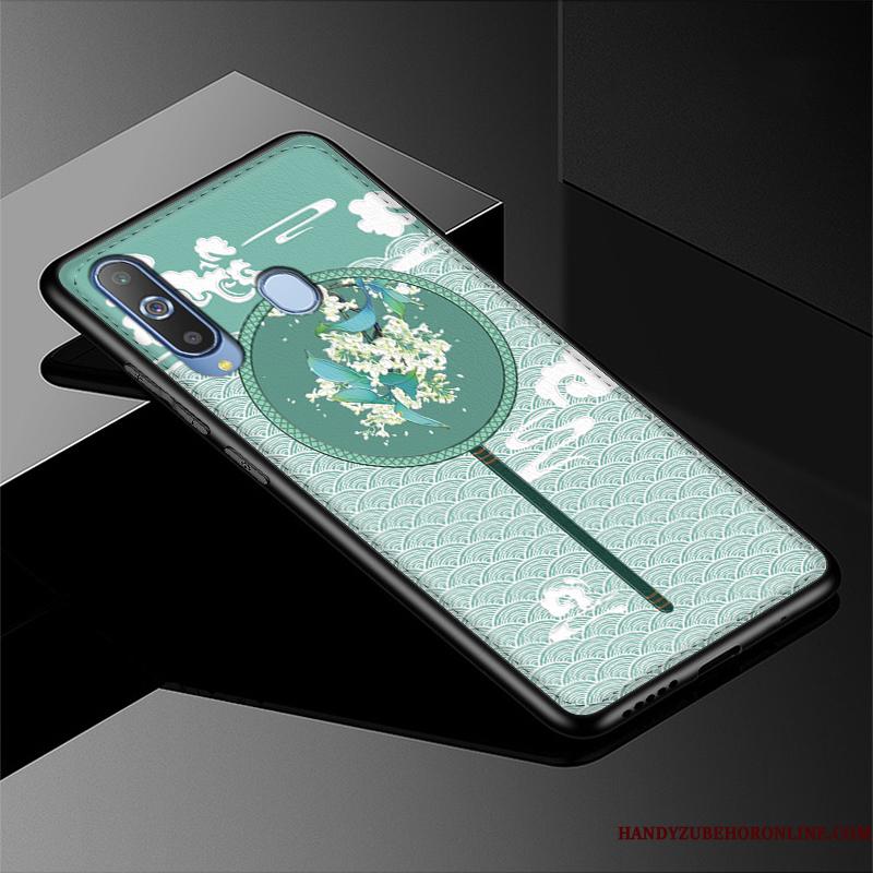 Samsung Galaxy A8s Etui Anti-fald Mønster Silikone Beskyttelse Relief Cartoon Kinesisk Stil