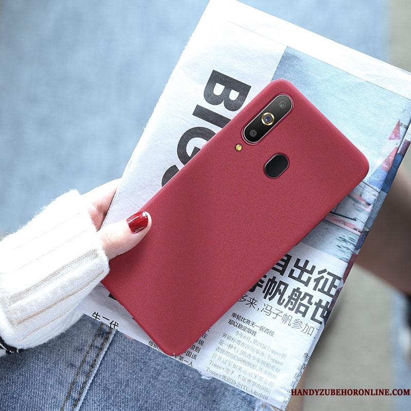 Samsung Galaxy A8s Stjerne Hård Etui Af Personlighed Nubuck Anti-fald Rød