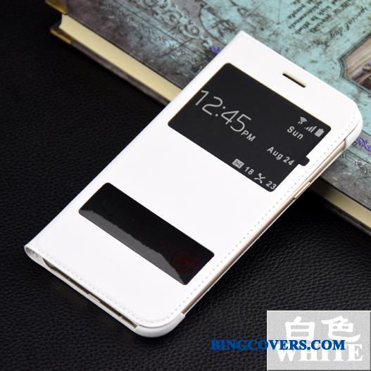 Samsung Galaxy A9 Cover Telefon Etui Mobiltelefon Hvid Lædertaske Folio Beskyttelse