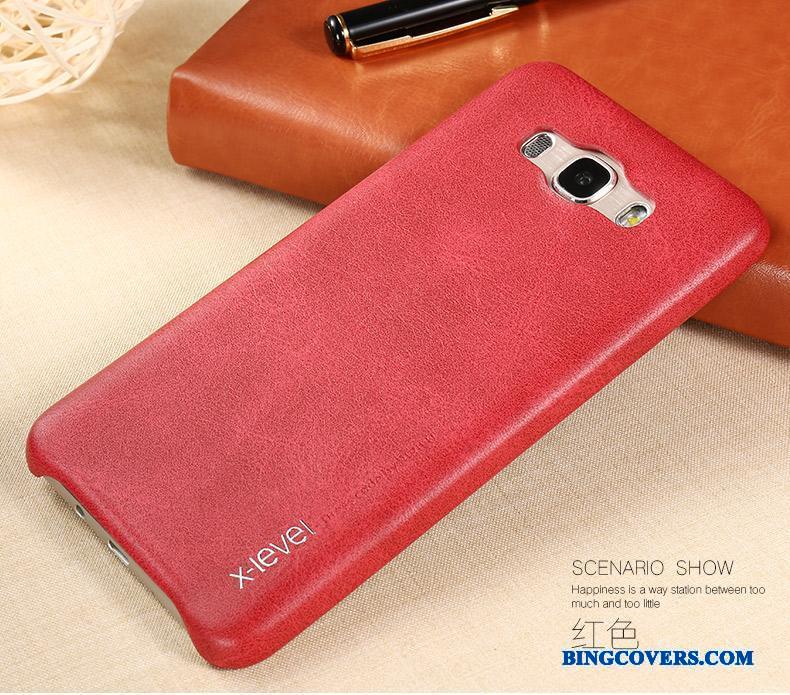 Samsung Galaxy J5 2016 Alt Inklusive Anti-fald Etui Stjerne Mobiltelefon Rød Telefon