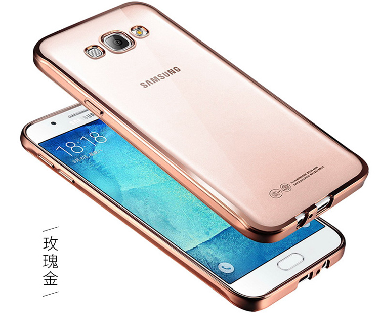 Samsung Galaxy J5 2016 Tynd Rosa Guld Beskyttelse Stjerne Belægning Cover Etui