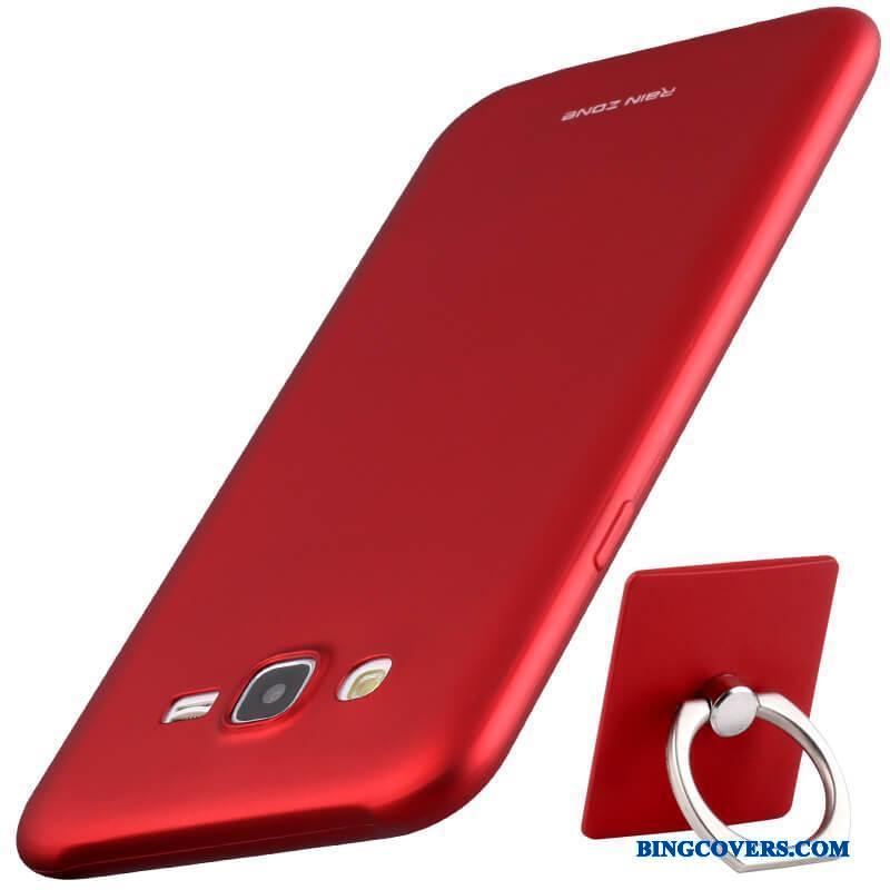 Samsung Galaxy J7 2015 Rød Stjerne Silikone Cover Telefon Etui Blød Alt Inklusive