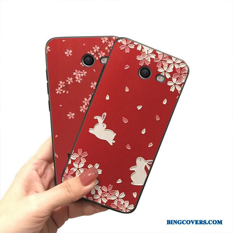 Samsung Galaxy J7 2017 Etui Cover Telefon Rød Af Personlighed Silikone Stjerne