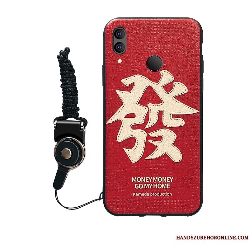 Samsung Galaxy M20 Anti-fald Rød Blød Telefon Etui Beskyttelse Stjerne Cover