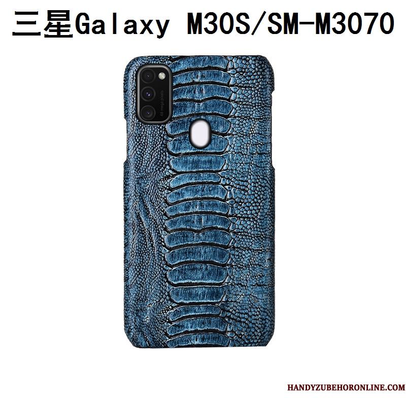 Samsung Galaxy M30s Etui Tilpas Mode Fugl Stjerne Beskyttelse Bagdæksel Blå