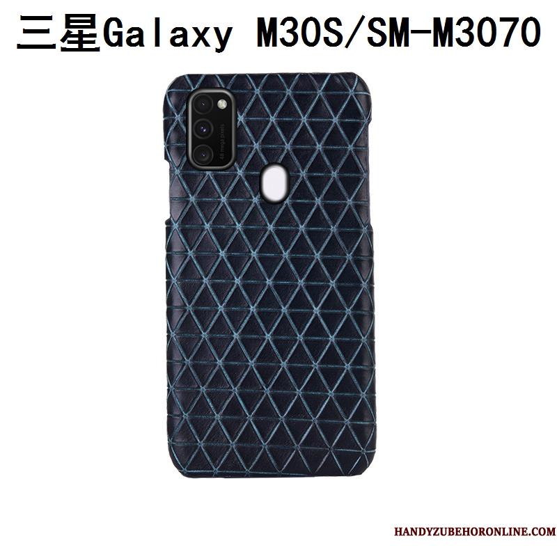 Samsung Galaxy M30s Mode Tilpas Cover Telefon Etui Blå Anti-fald Bagdæksel