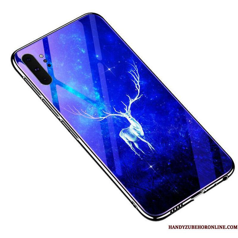 Samsung Galaxy Note 10+ Blå Telefon Etui Stjerne Cover Anti-fald Tynd Beskyttelse