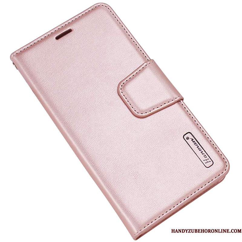 Samsung Galaxy Note 10 Etui Lædertaske Ægte Læder Cover Tegnebog Stjerne Lyserød Folio